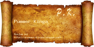 Pummer Kinga névjegykártya