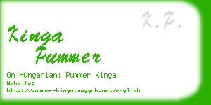 kinga pummer business card